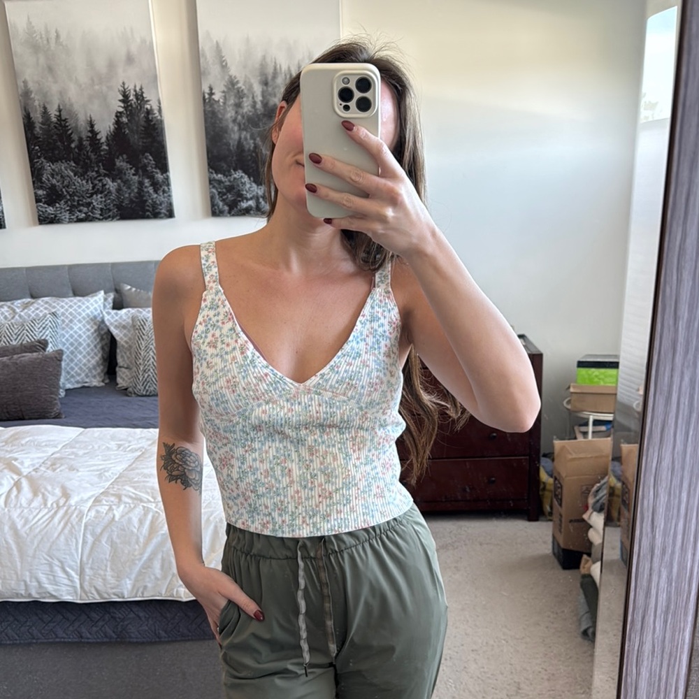 Floral Knit Tank Top
